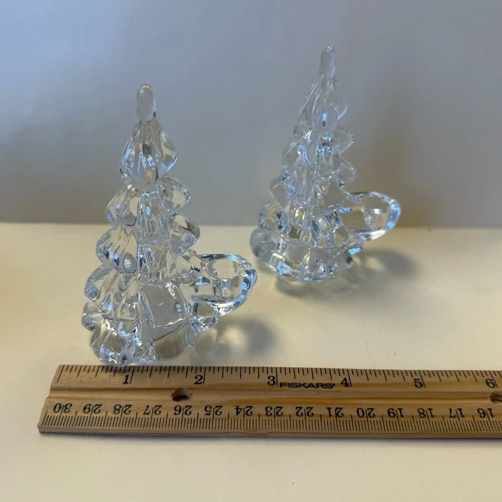 Vintage 2005 Williams Sonoma Holiday Tree Taper Candle Holders in Original Box.